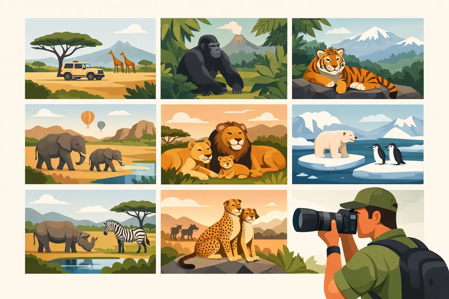 8 melhores destinos para safári fotográfico