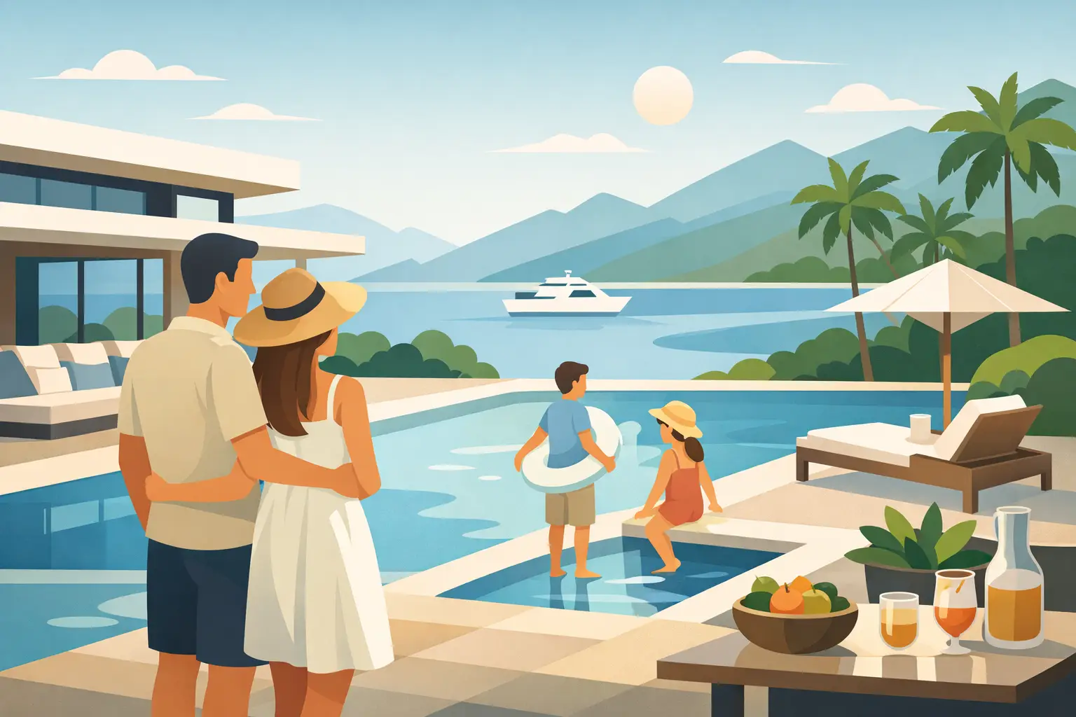Férias de luxo em família sem excessos óbvios