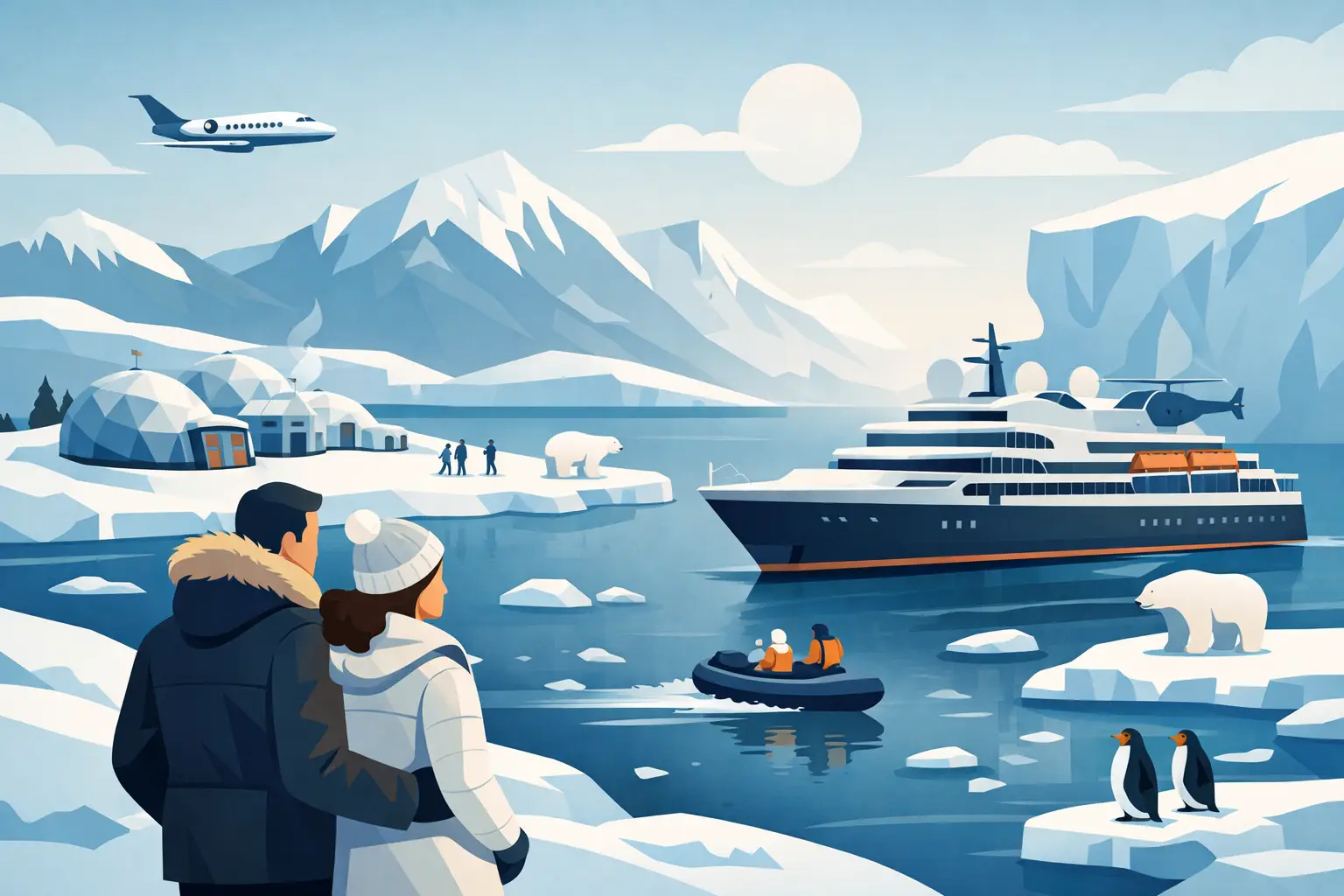 Experiência de expedição polar de luxo