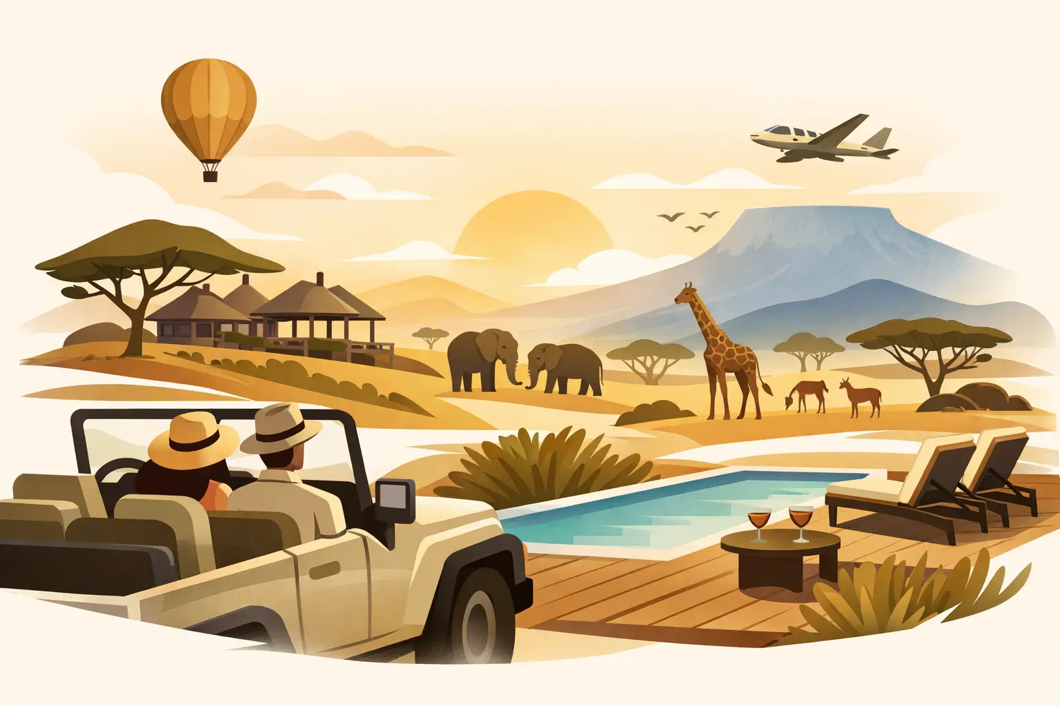 Safári de luxo com exclusividade na África
