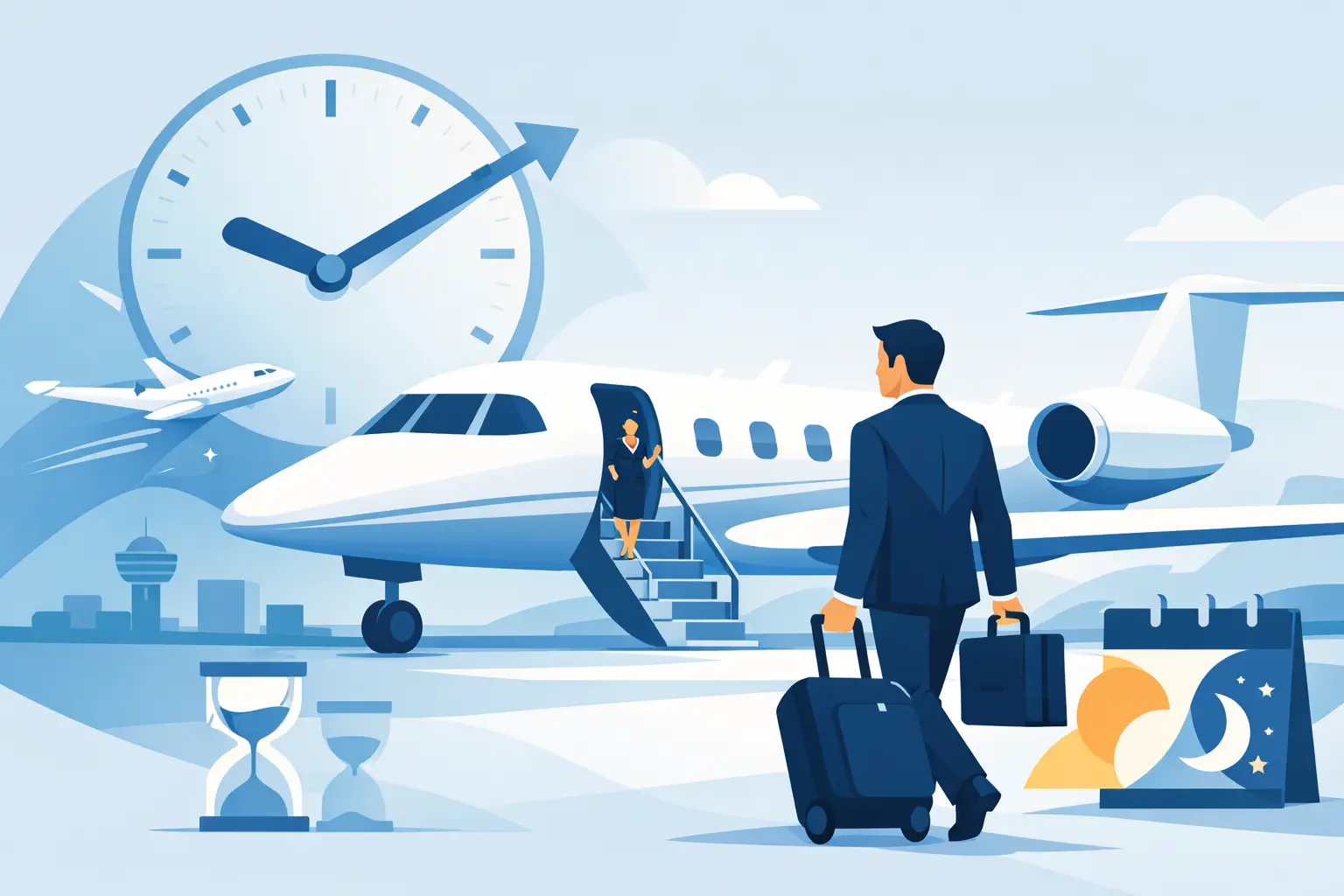 Viagem de jato executivo: tempo a seu favor