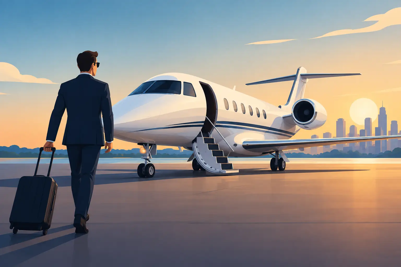 Aviação executiva para viajar no seu tempo
