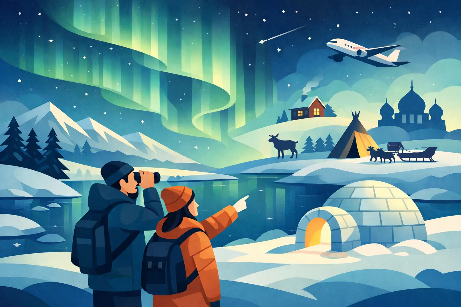 Quando viajar para ver aurora boreal no mundo