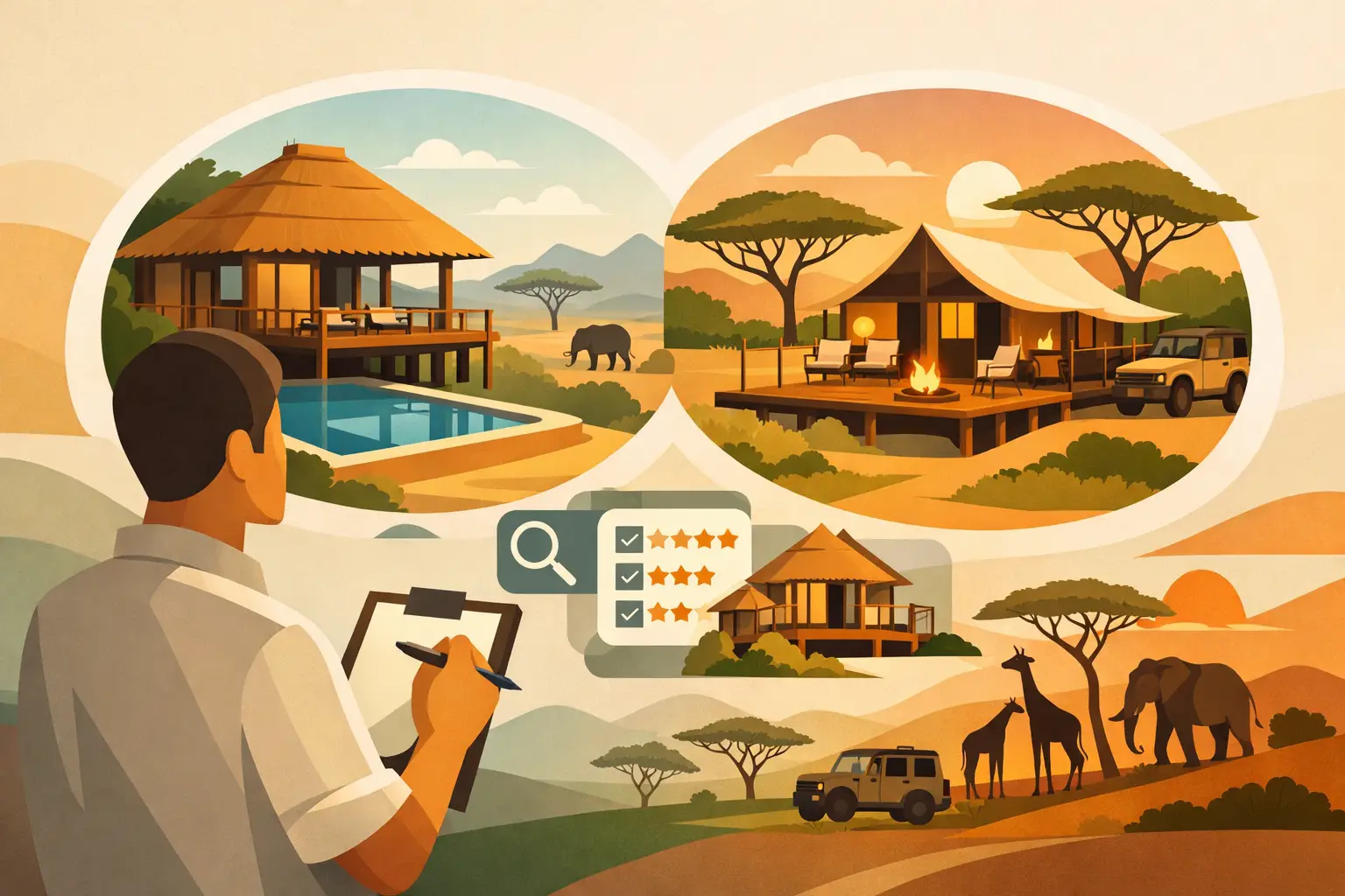 Review de lodges de safari africano para escolher bem